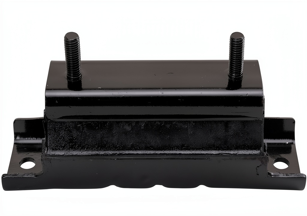 Installing TRQ MTA70733 Transmission Mount on a wooden workbench