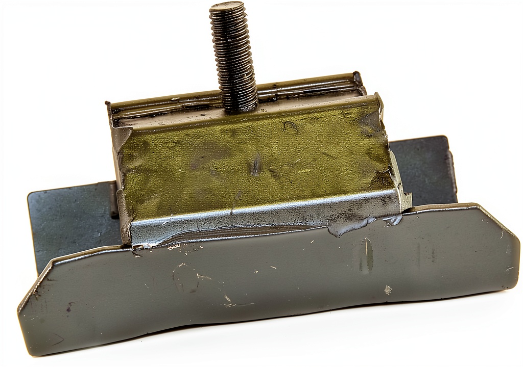 Transmission mount installed in a vehicle under the hood