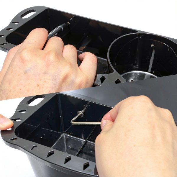 HiUmi Black Plastic Boat Cabin Storage Bin Universal Fit-2