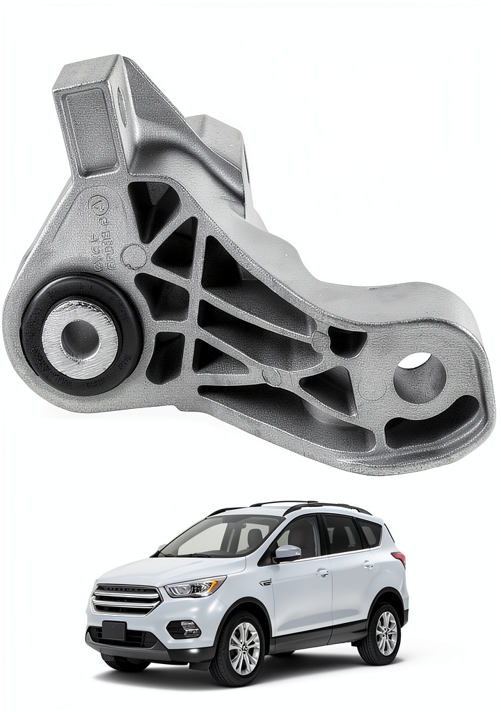 Installing transmission mounting bracket in a Ford Escape engine bay