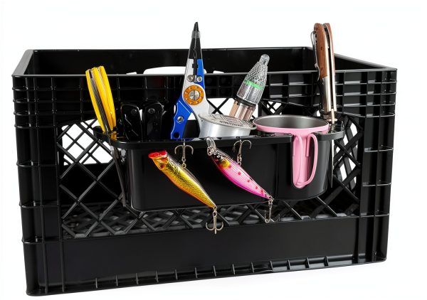 HiUmi Black Plastic Boat Cabin Storage Bin Universal Fit-4