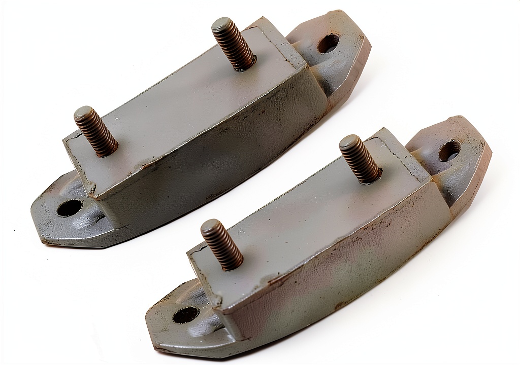 Transmission mount installed under a vehicle chassis