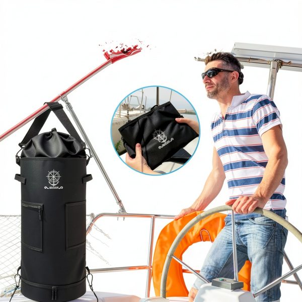 ONOSHIP Marine Trash Can 13 Gallon Nylon Tilt Out-6