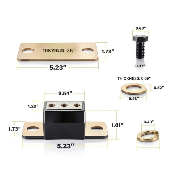 GM Transmission Mount Kit Powder Coated-6