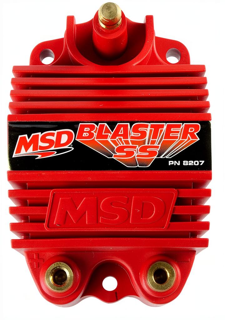 MSD 8207 Blaster Ignition Coil installed in a performance engine