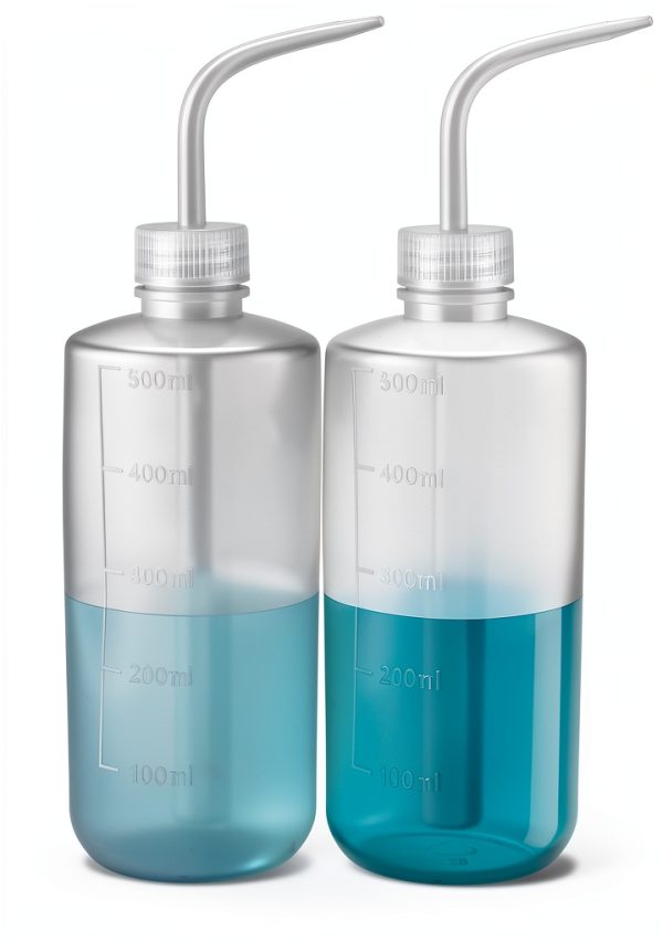 Valchoose 2Pack 500ml Squeeze Bottle 16.9oz, No Spill Wash Bottles Large with Handy Measurement Lines, Wash Bottles Squeeze Spout Flowing Well-0