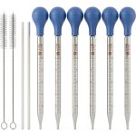 Glass Droppers Pipettes Weewooday 16pcs Blue 10ml Lab Dropper Caps-0