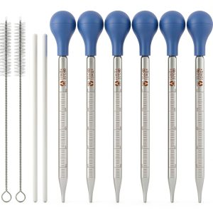 Glass Droppers Pipettes Weewooday 16pcs Blue 10ml Lab Dropper Caps-0